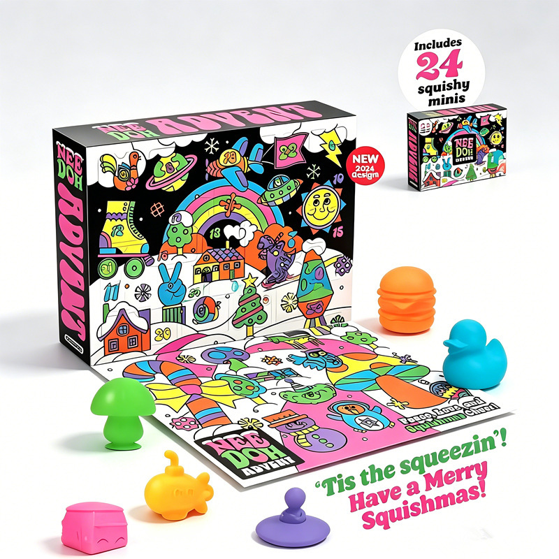 Advent Calendar Gift - Рождественский 24-дневный адвент-календарь, мини-игрушка-антистресс с мягкими