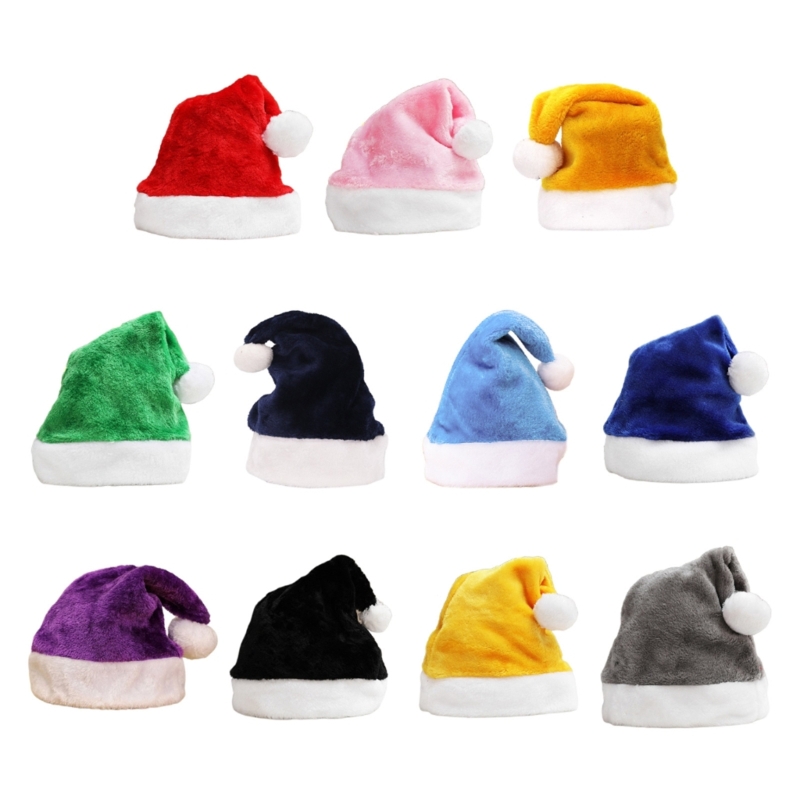 Santa Hat Plush - X90F Карнавальная утолщенная шапка Санта-Клауса с