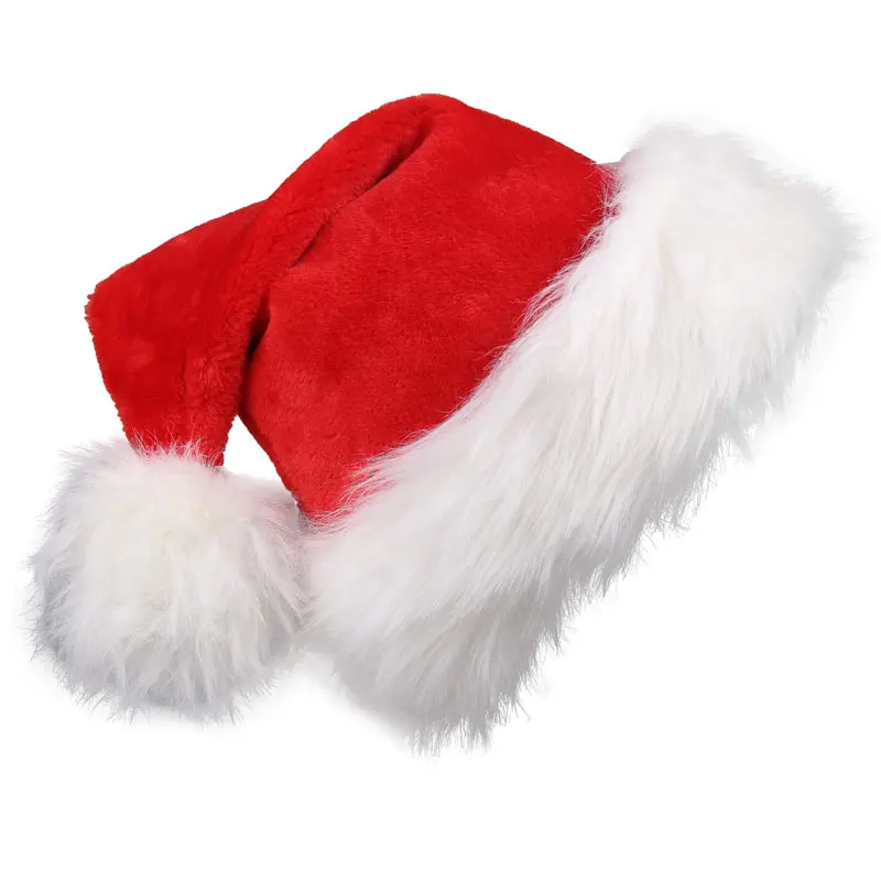 Santa Hat Plush - Новогодняя шапка Санты, длинная плюшевая праздничная