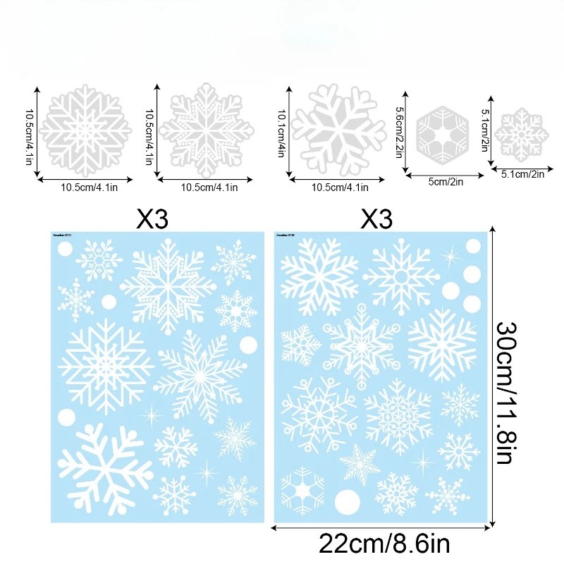 Рождественские наклейки на окн – обзор и цена Snowflake Window Decal