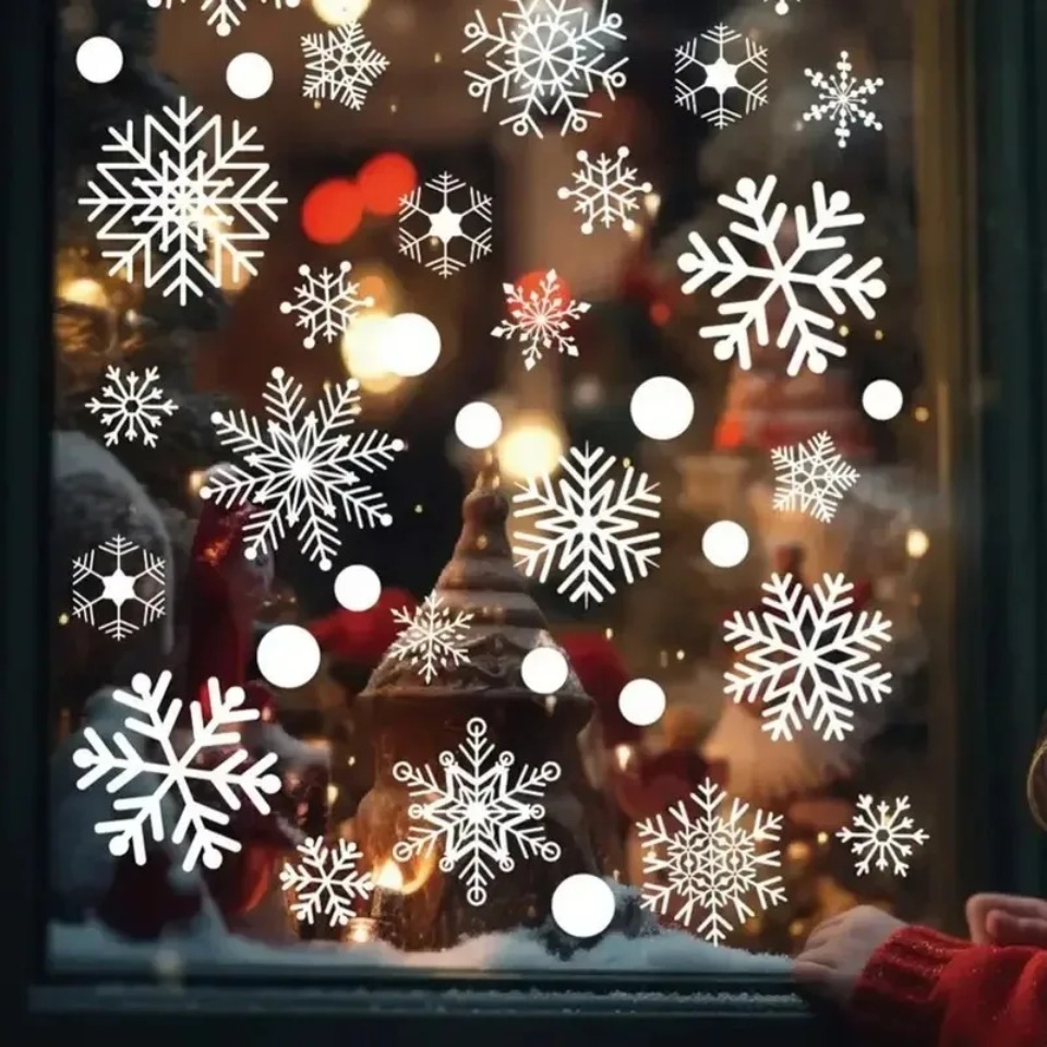 Набор одноразовых наклеек-снеж – обзор и цена Snowflake Window Decal