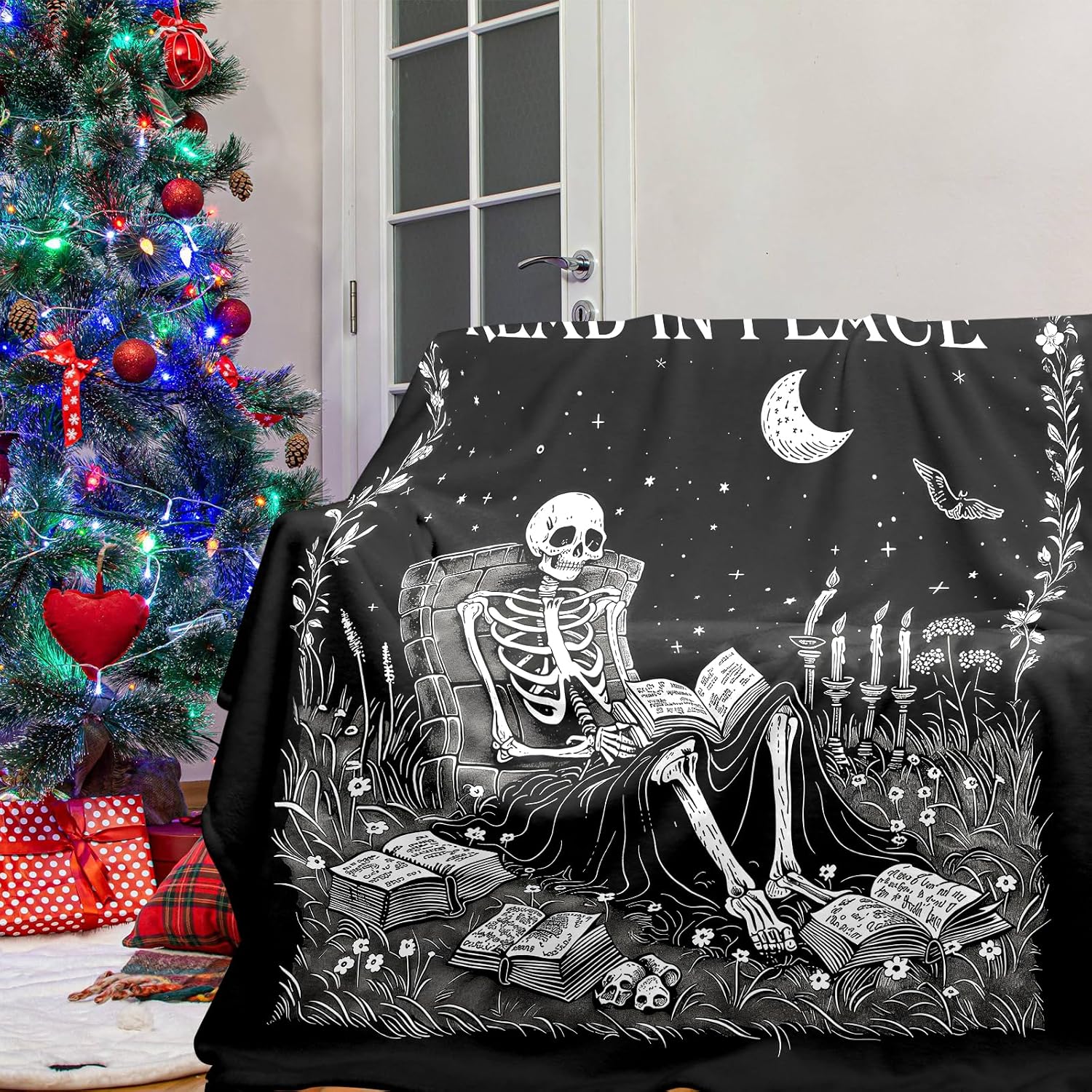 Готическое одеяло с изображени – обзор и цена Christmas Throw Blanket