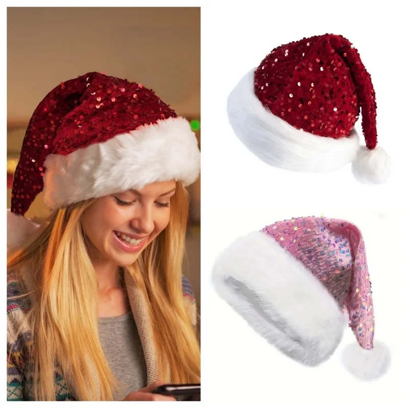 Двухслойная новогодняя шапка с – обзор и цена Santa Hat Plush
