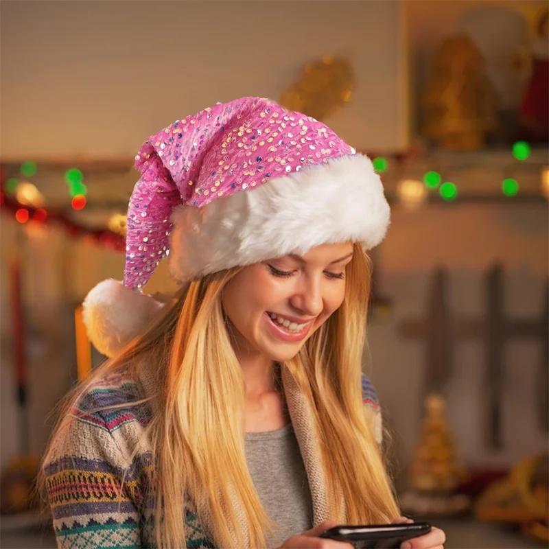 Двухслойная новогодняя шапка с – обзор и цена Santa Hat Plush
