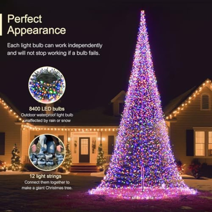 Уличная новогодняя елка с LED- – обзор и цена Christmas Lights Outdoor