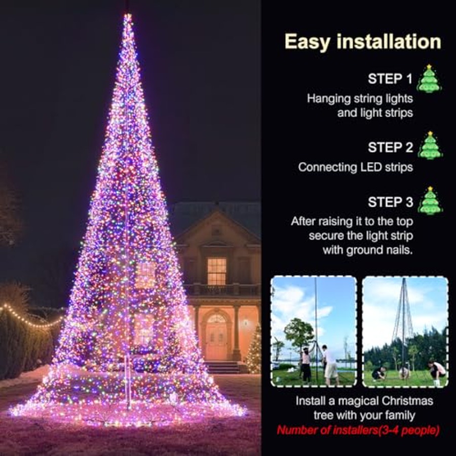 Уличная новогодняя елка с LED- – обзор и цена Christmas Lights Outdoor